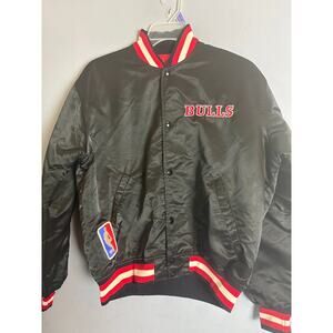 Starter Chicago Bulls Black NBA Varsity Jacket Men’s Large Vintage